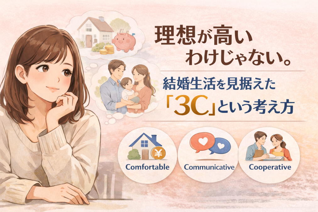 理想が高いわけではなくても、結婚生活を見据えた3Cの考え方が大事